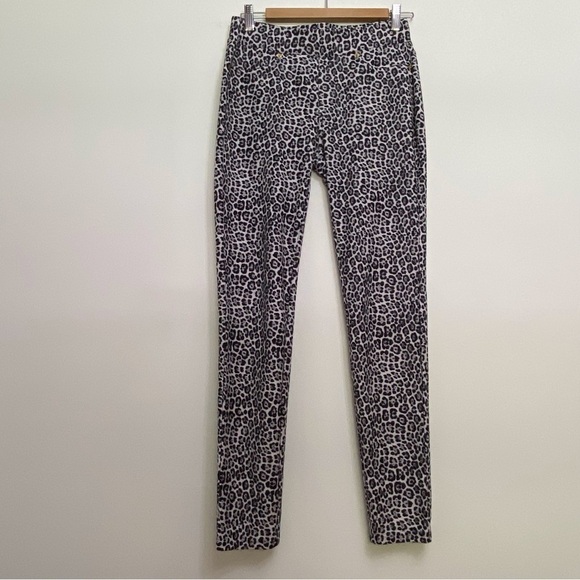 MICHAEL Kors pant leopard prints pattern small stretch back pocket pill on Small - Picture 11 of 11
